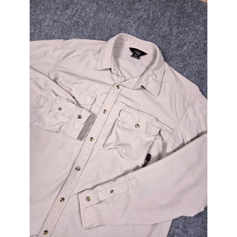 L.L. Bean Outdoors Button Down Shirt Mens XL Tall Nylon Utility Hiking Vented